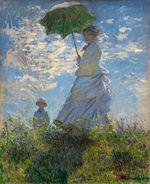 Клод Моне Прогулка, женщина с зонтиком 1875г